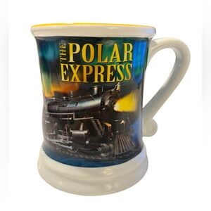 2023 Polar Express Ceramic Warner Bros Embossed 3D Christmas Coffee Hot Coco Mug